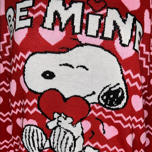 Peanuts Red and Pink Snoopy Heart Sweater - Picture 2 of 7